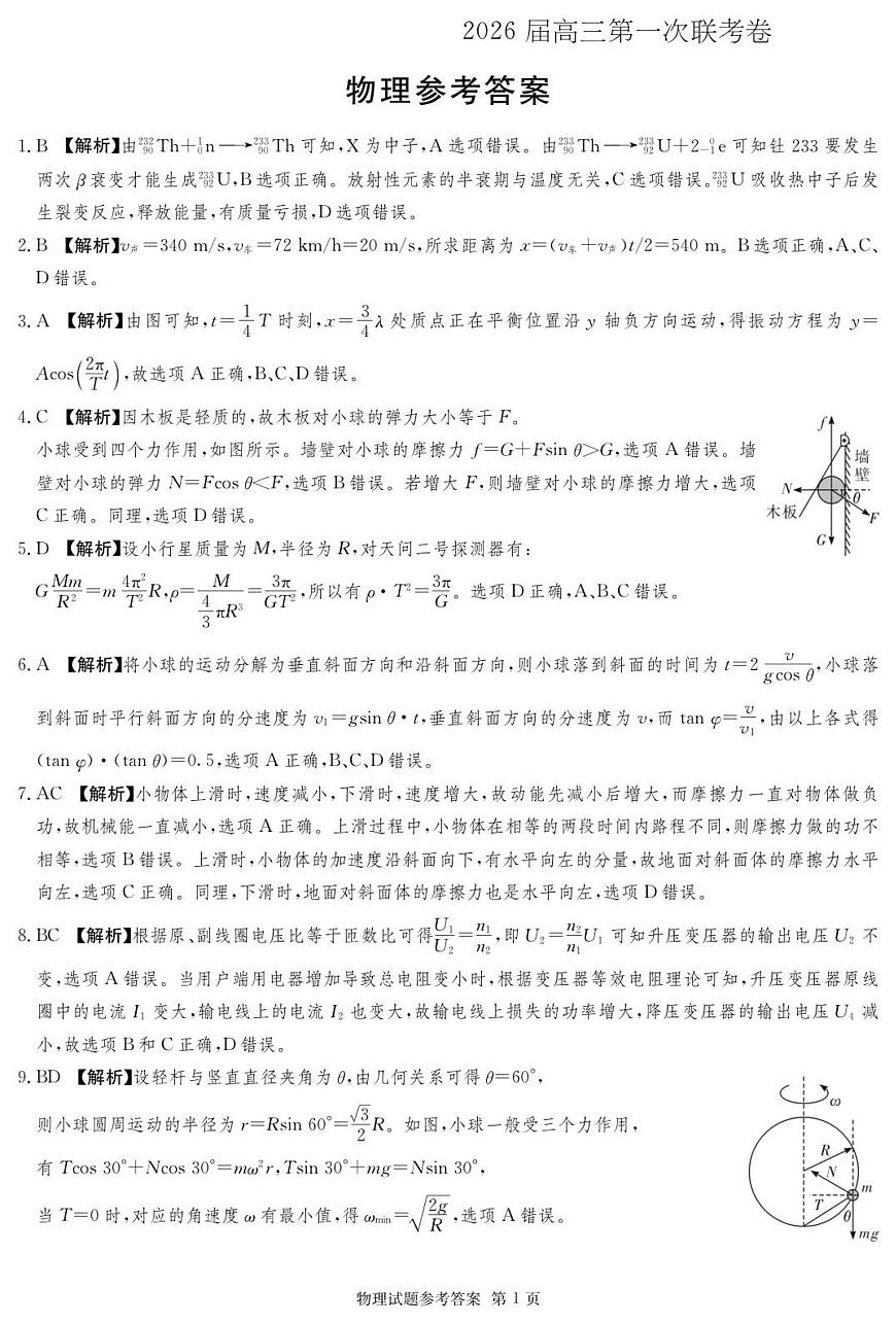 物理联考卷_答案第1页