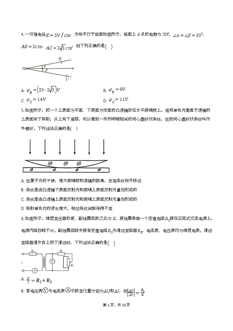 2026届湖南省高三上学期10月阶段监测联考（一模）物理试题（解析版）第2页