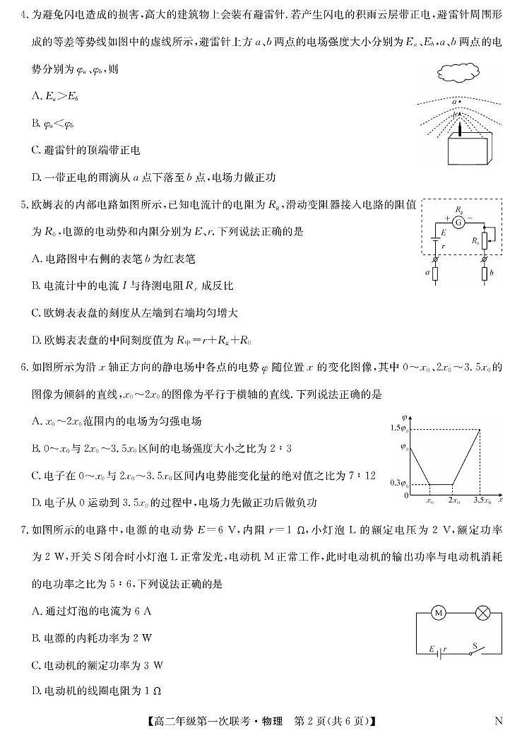 物理-高二第一次联考（N）第2页