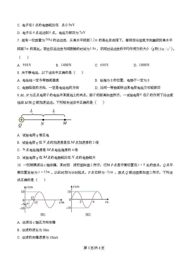 湖北省武汉市问津联盟2025-2026学年高二上学期10月联考物理试卷（原卷版）第3页