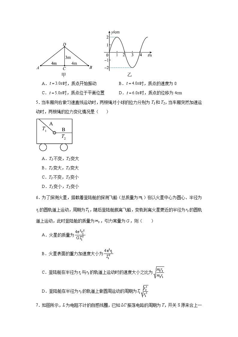 2026届江苏省南京外国语学校高三上学期一模物理试题（高考模拟）第2页