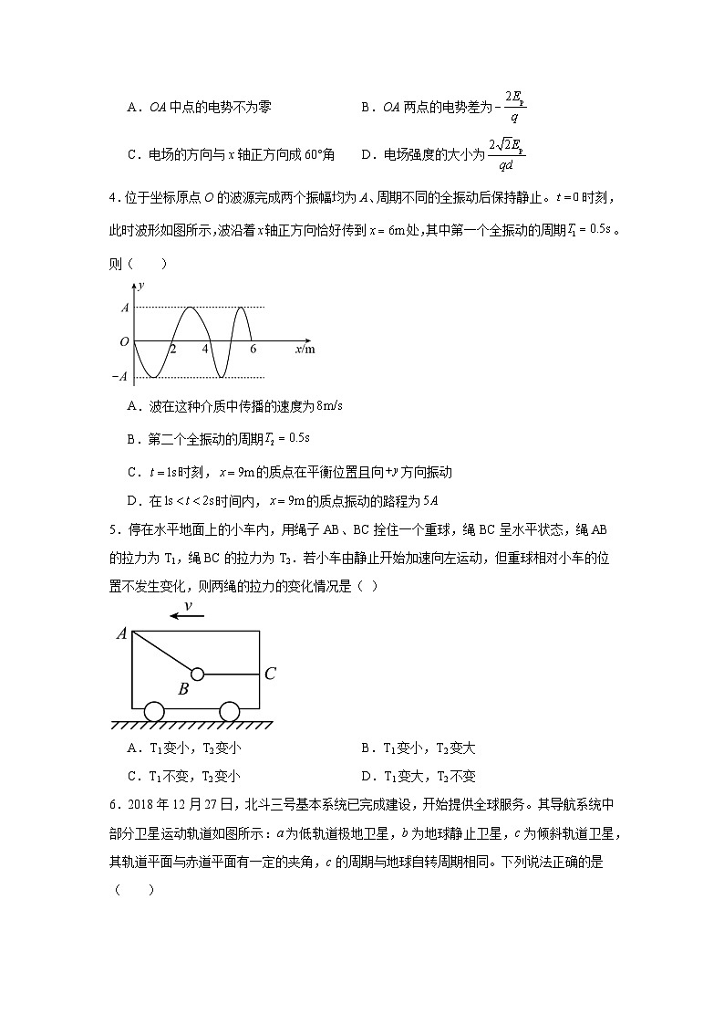 江苏省南京师范大学附属中学2026届高三上学期10月月考物理试卷（含答案）第2页