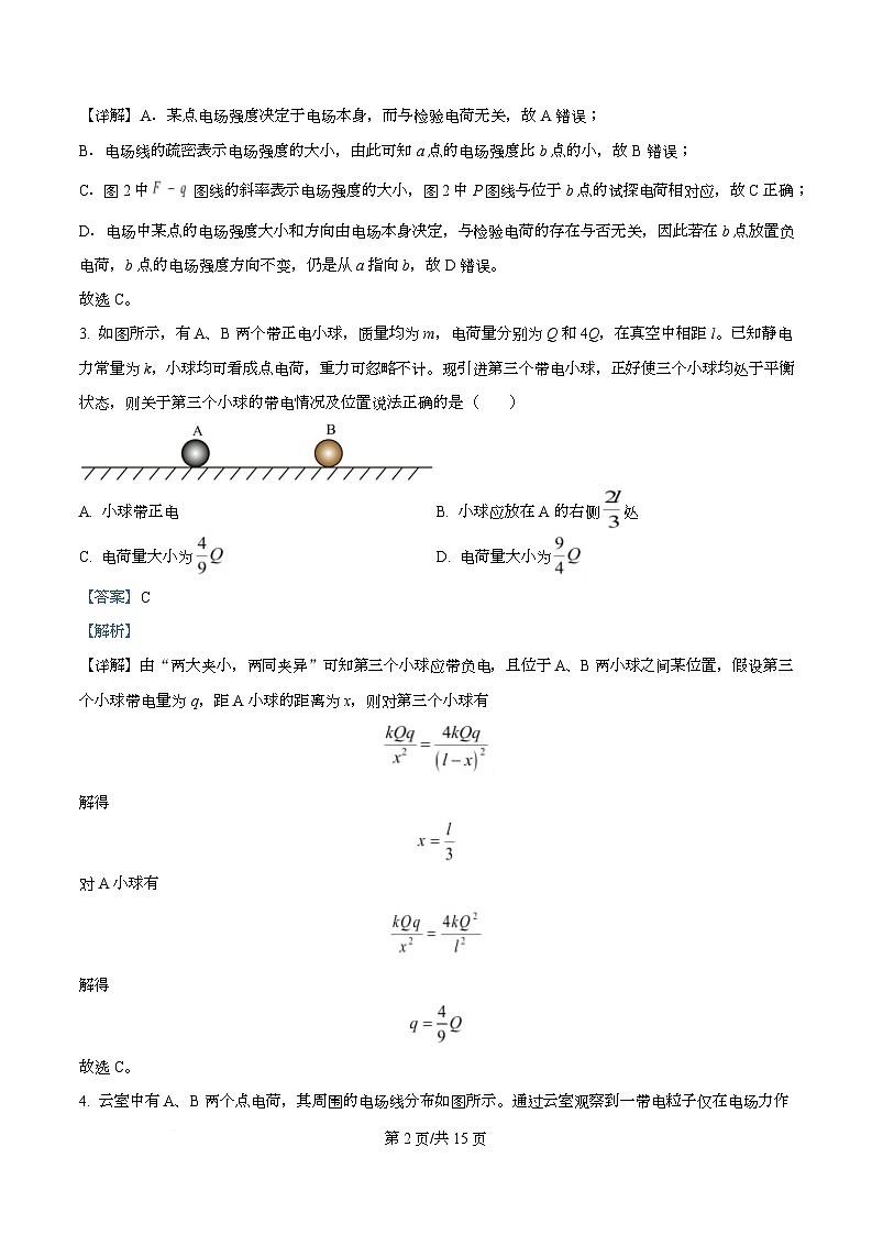 四川省攀枝花市第三高级中学2025-2026学年高二上学期9月调研测试物理试卷 Word版含解析第2页