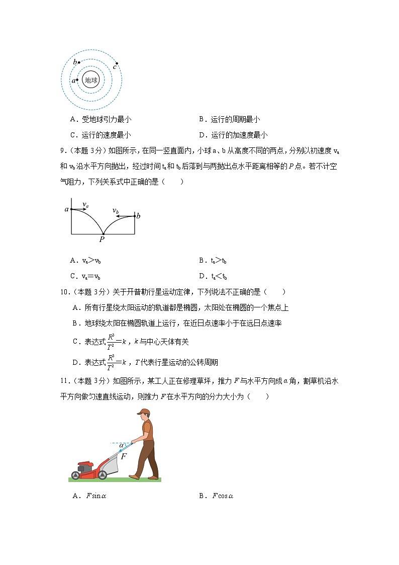 湖南省邵阳市海谊中学2023-2024学年高一上学期期末考试物理试题第3页