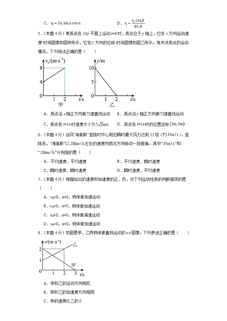 湖南省邵阳市海谊中学2023-2024学年高一下学期4月期中考试物理试题第2页