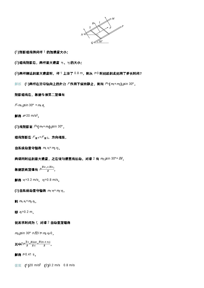 高考物理一轮复习讲义专题提升练27　动量观点在电磁感应中的应用第2页