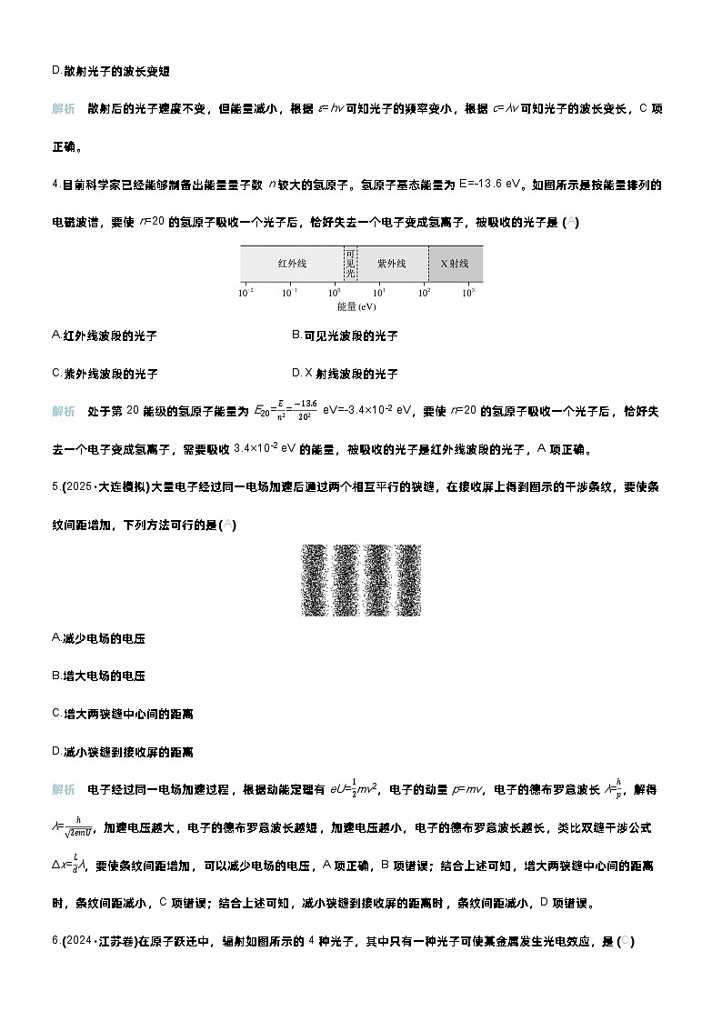 高考物理一轮复习讲义微练55　波粒二象性　物质波　原子结构　玻尔理论第2页