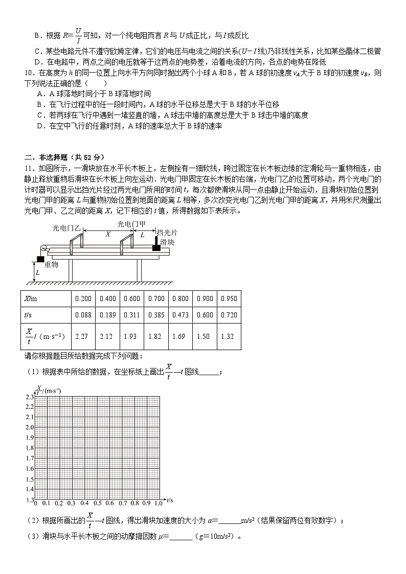 湖南省沅陵县第一中学2023-2024学年高一下学期期末考试物理试卷第3页