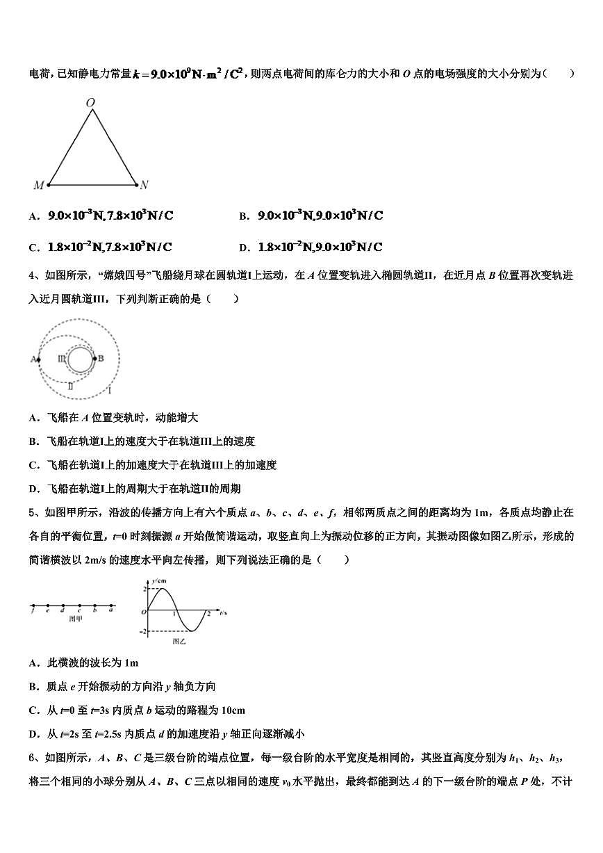 2025届安徽省太和一中、灵璧中学高三高考物理试题系列模拟卷（4）第2页