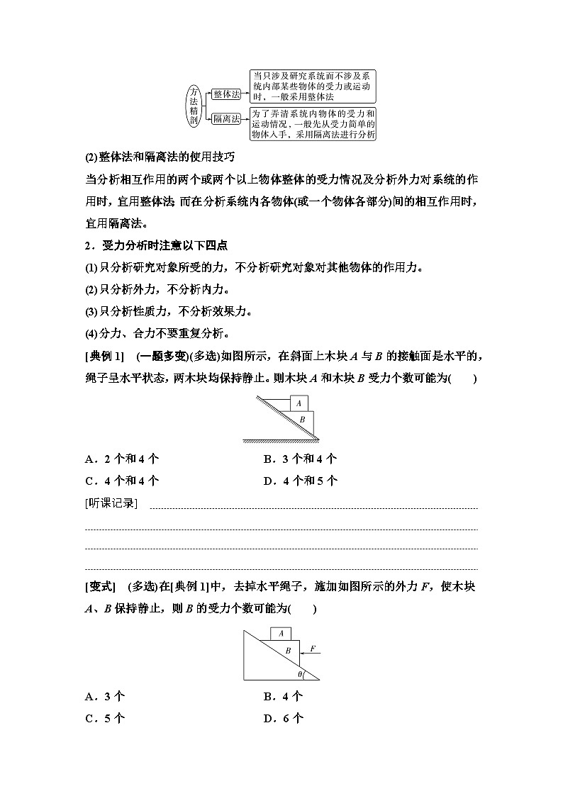 高考物理一轮复习讲义07　第二章　第3节　受力分析　共点力的平衡第3页