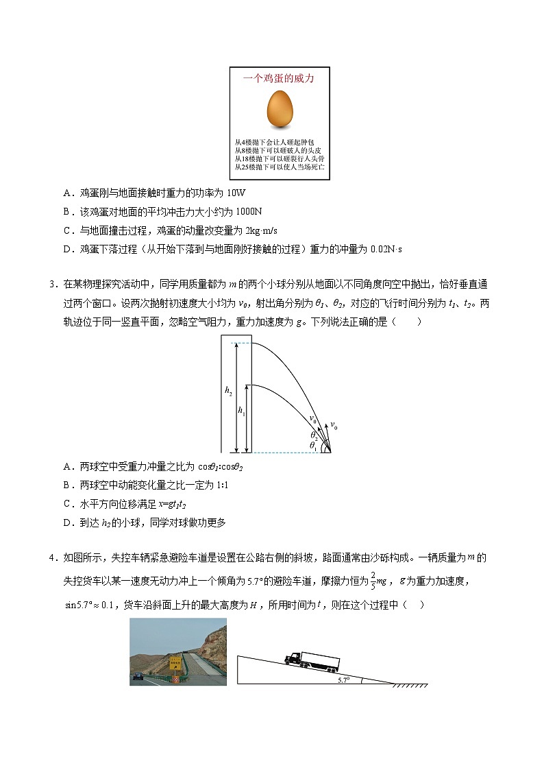 2. 动量定理（培优考点练）（原卷版）第2页