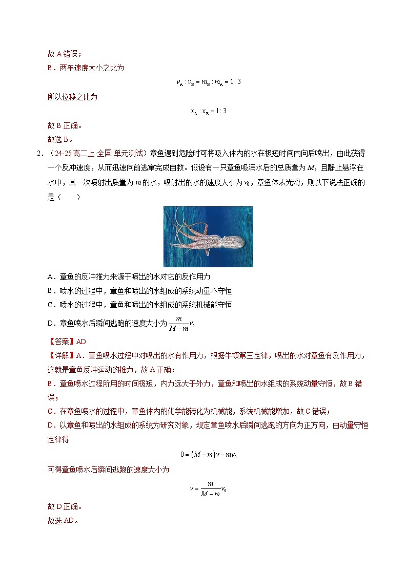 6. 反冲现象 火箭（培优考点练）（解析版）第2页