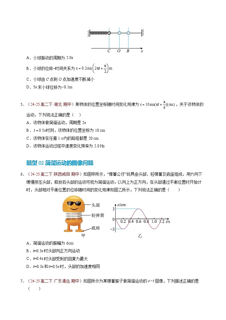 2. 简谐运动的描述（培优考点练）（原卷版）第3页