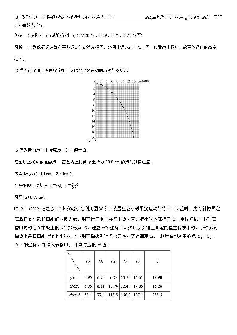 高考物理【一轮复习】讲义练习第四章　第19课时　实验五：探究平抛运动的特点第3页