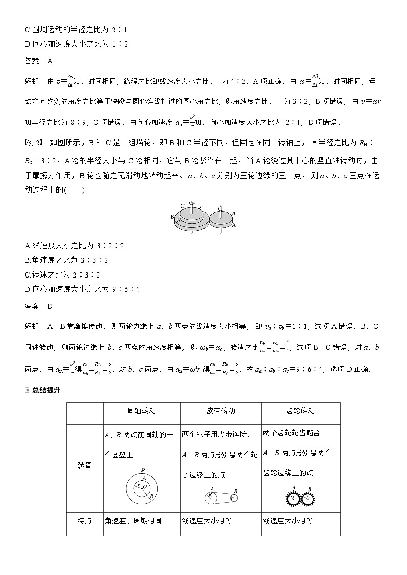 高考物理【一轮复习】讲义练习第四章　第20课时　圆周运动第2页