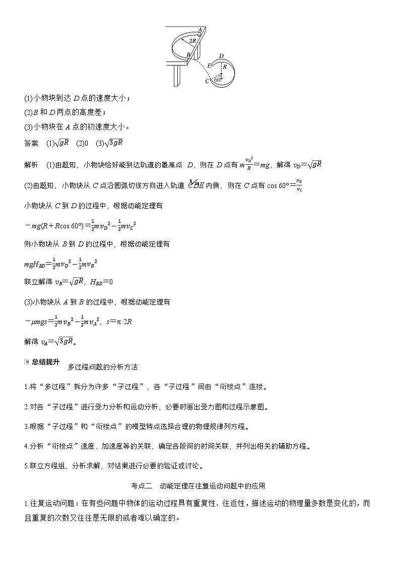 高考物理【一轮复习】讲义练习第六章　第28课时　动能定理在多过程问题中的应用第2页