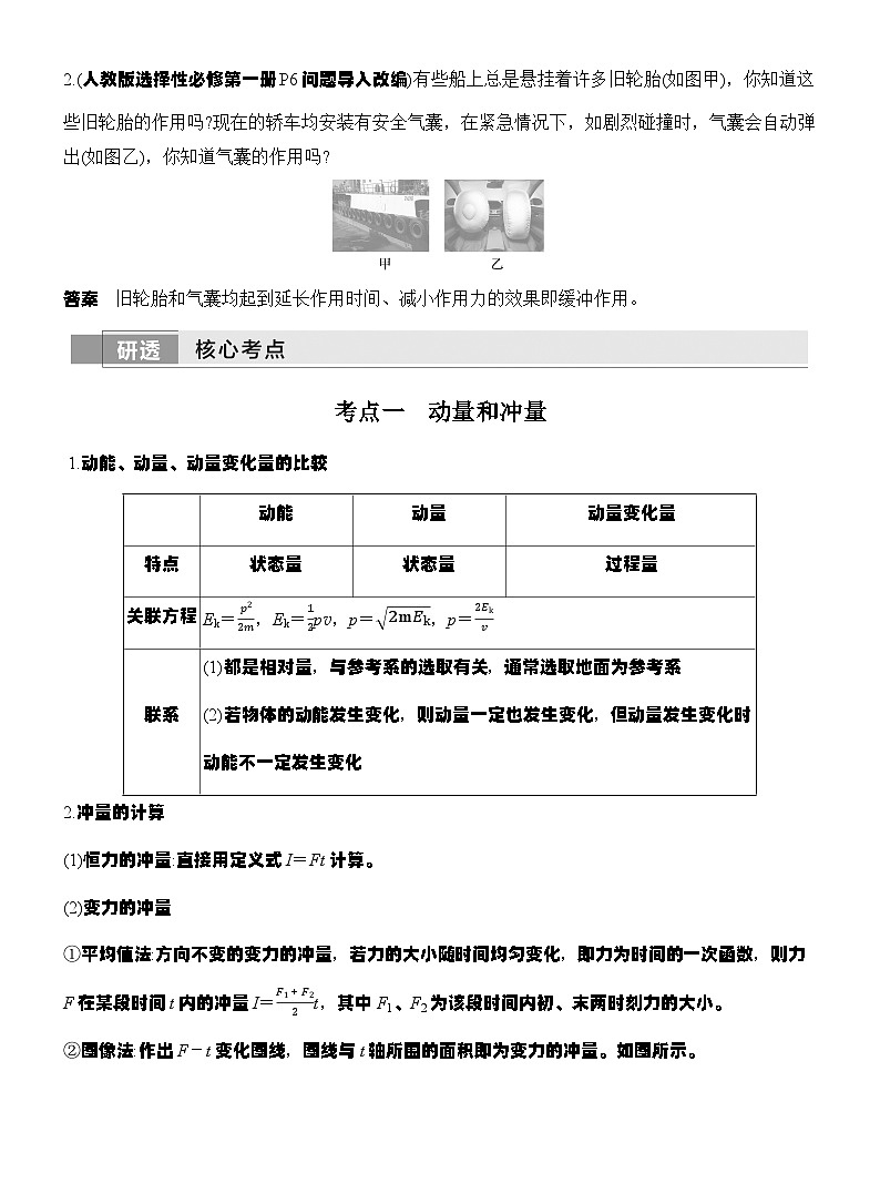 高考物理【一轮复习】讲义练习第1讲　动量和动量定理第2页