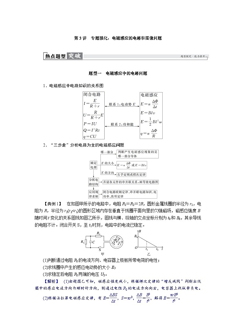 高考物理一轮复习讲义练习第十二章　第3讲　专题强化：电磁感应的电路和图像问题第1页