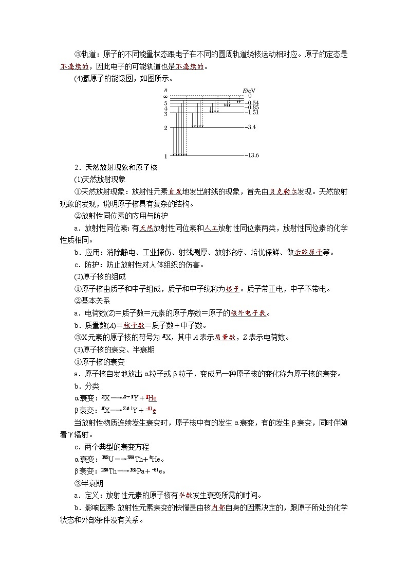 高考物理一轮复习讲义练习第十六章　第2讲　原子和原子核第2页