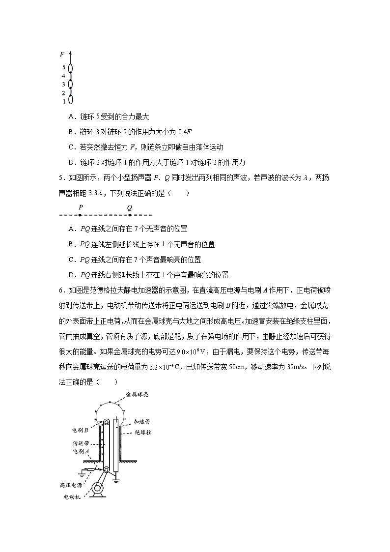 2025-2026学年浙江省绍兴市高三上学期11月教学质量检测（一模）物理试卷（无答案）第2页