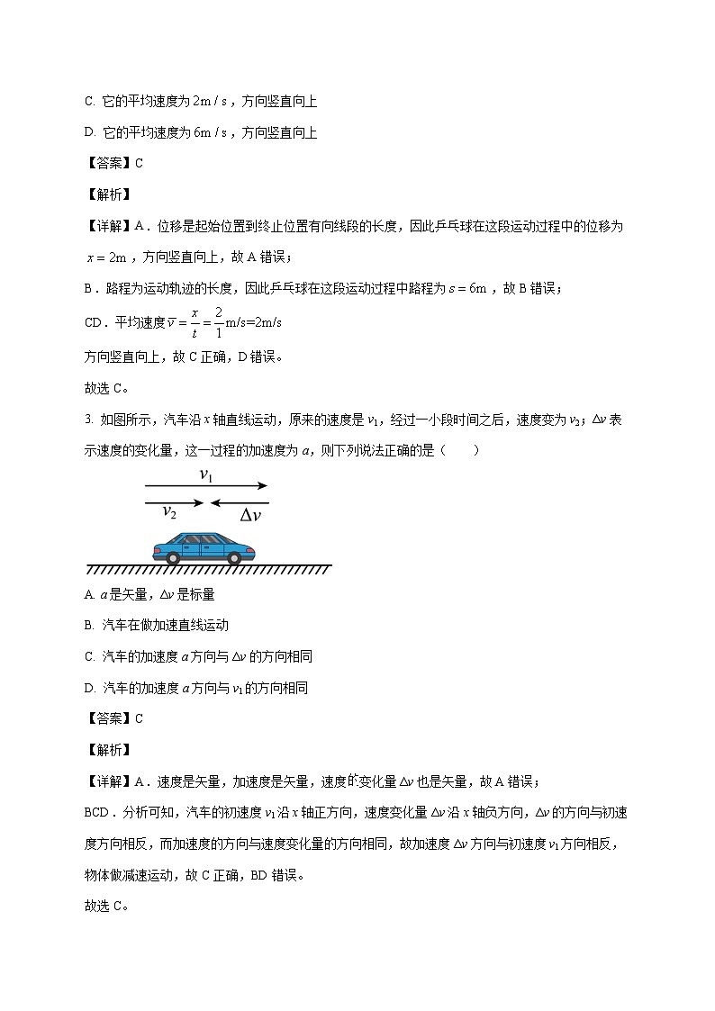 北京市第二中学朝阳学校2025~2026学年高一上册（10月）月考物理检测试卷（含解析）第2页