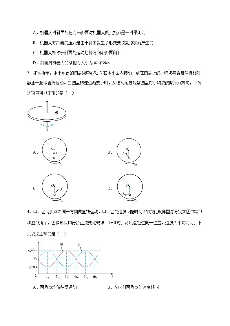 山东省名校考试联盟2026届高三上册10月阶段性检测物理试卷 (含解析)（含答案）第2页