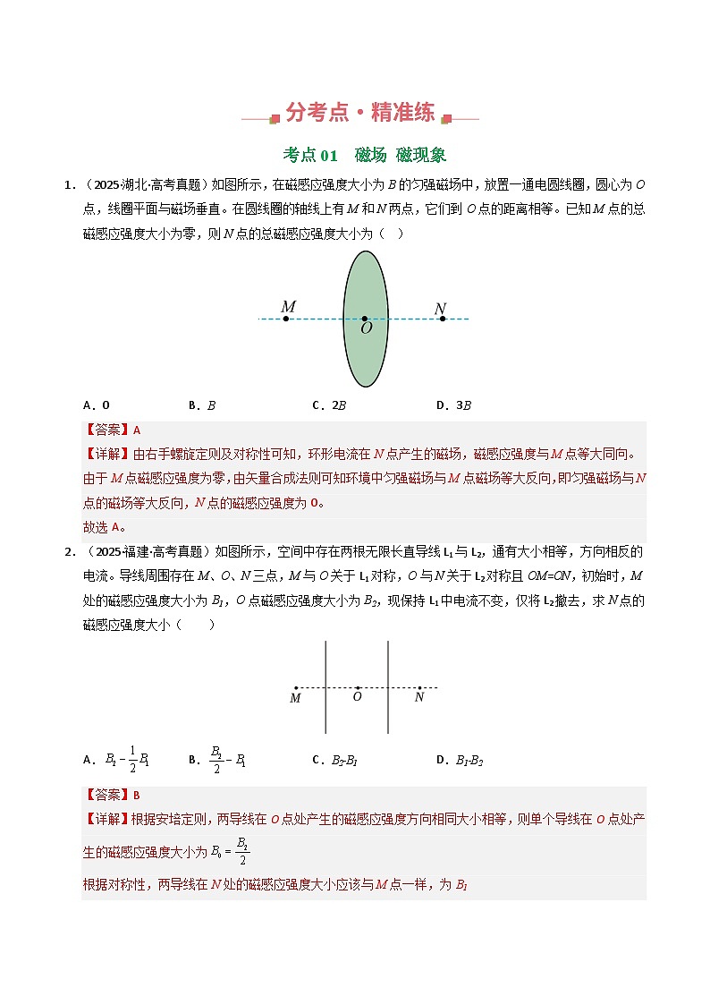 专题19 磁场 安培力（全国通用）（解析版）第2页