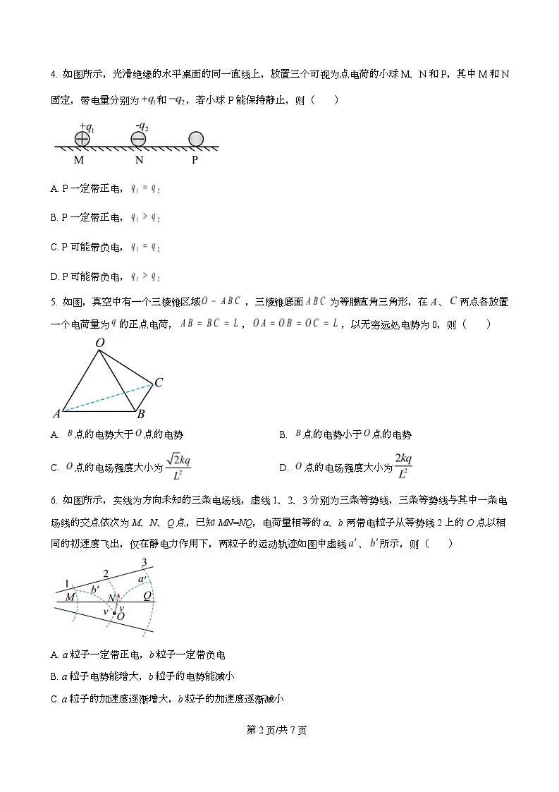 广东省广州市第五中学2025-2026学年高二上学期10月段考物理试题（原卷版）第2页