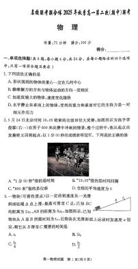 湖南省名校联考联合体2025-2026学年高一上学期期中考试物理试卷