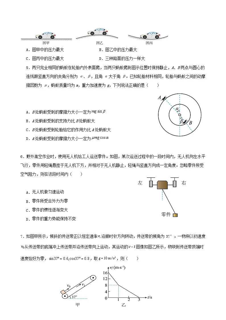 河北省武强中学2026届高三上学期期中考试物理试题（Word版附答案）第2页
