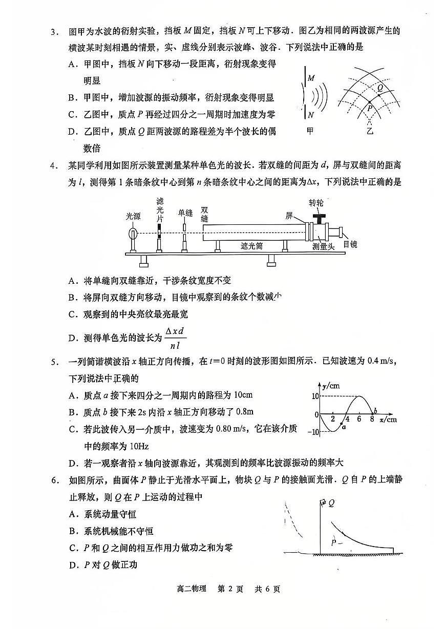 江苏南通市如皋市2025-2026学年高二上学期11月期中物理试题+答案第2页