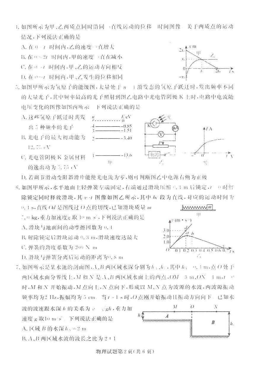 辽宁省名校联盟2026届高三上学期9月份联合考-物理试题+答案第2页