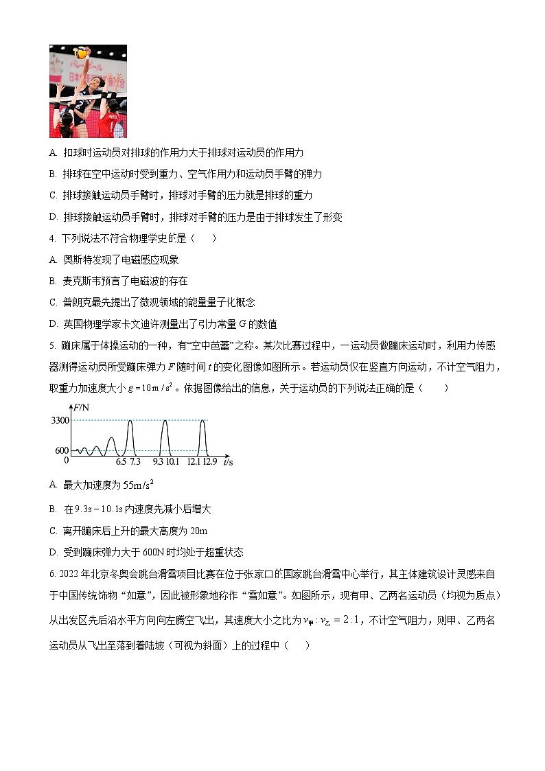 浙江省杭州市八县市联考2023-2024学年高二上学期期末物理试题  Word版无答案第2页