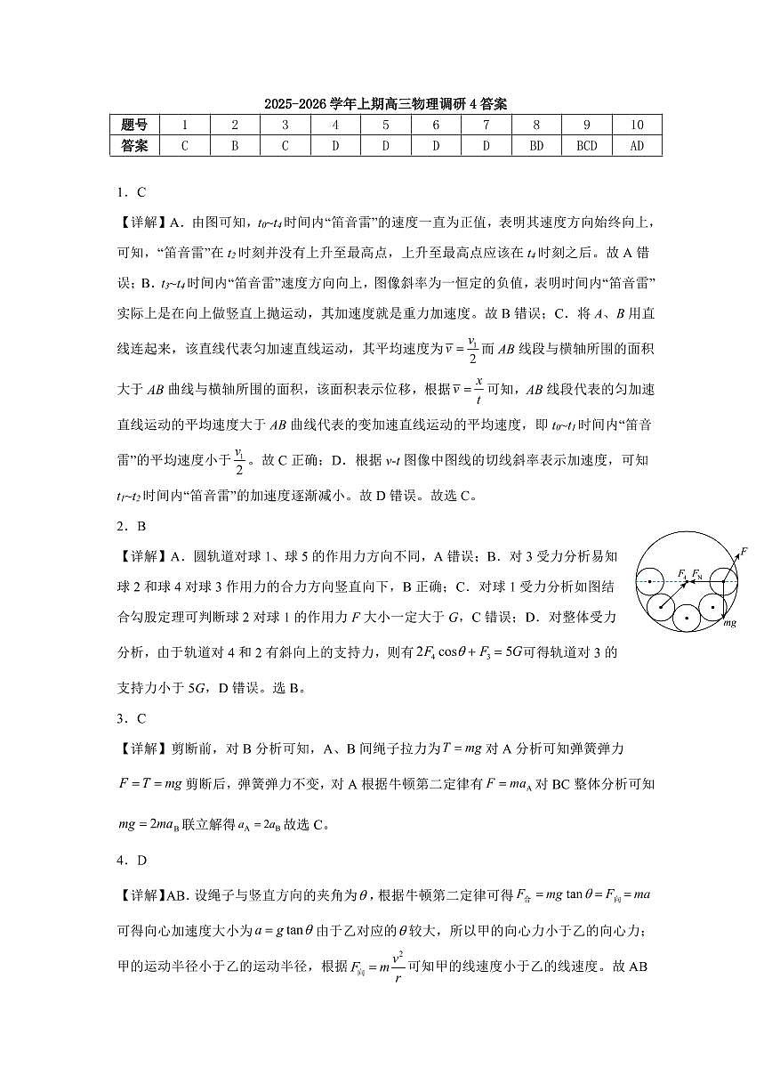 4物理-调研4答案第1页