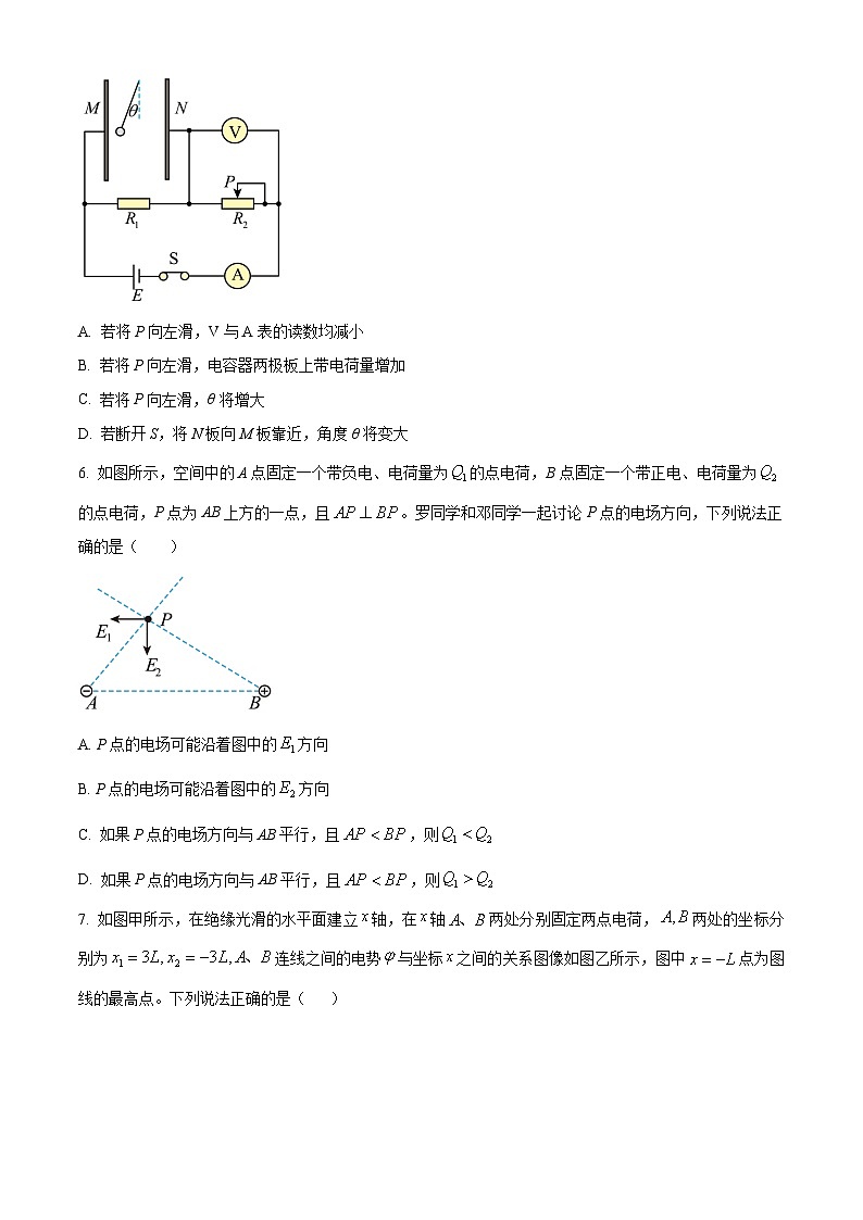 精品解析：福建省福州第三中学2024-2025学年高二上学期半期考试物理试题（原卷版）第3页