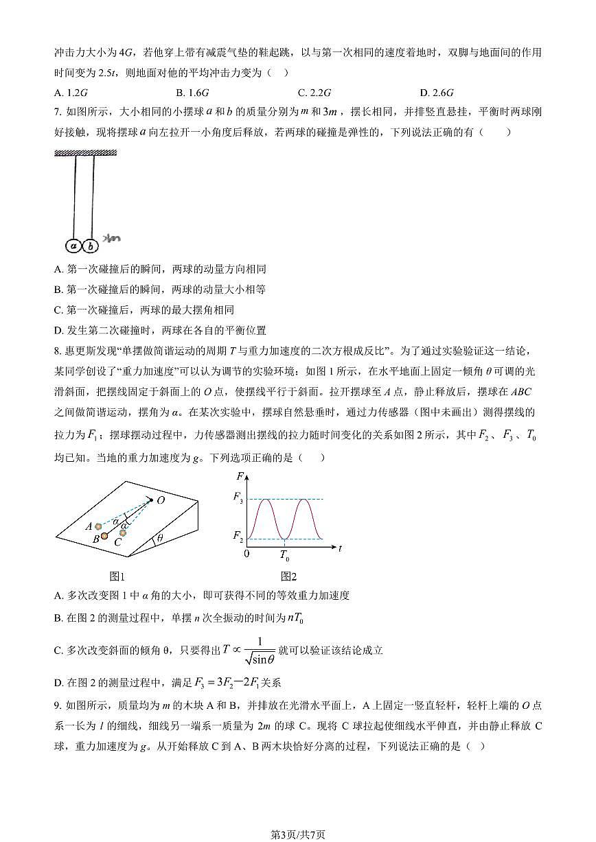 2025北京人大附中高二上10月月考物理（教师版）试卷第3页