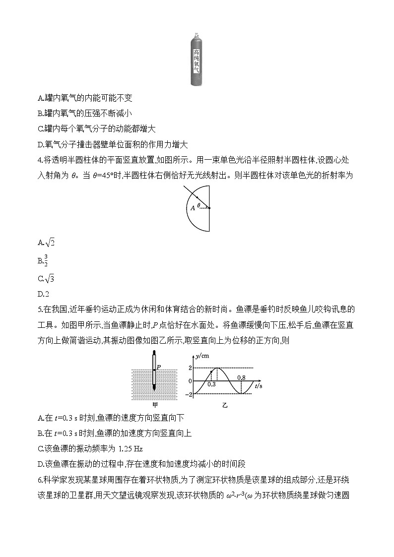 安徽省阜阳市临泉田家炳实验中学（临泉县教师进修学校）2024-2025学年高三下学期4月月考物理试题-A4第2页