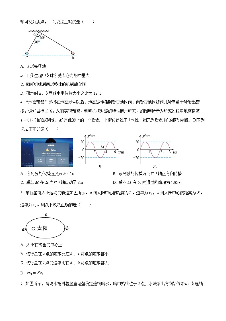 湖北省楚天协作体2025-2026学年高三上学期11月期中物理试题（原卷版）第2页