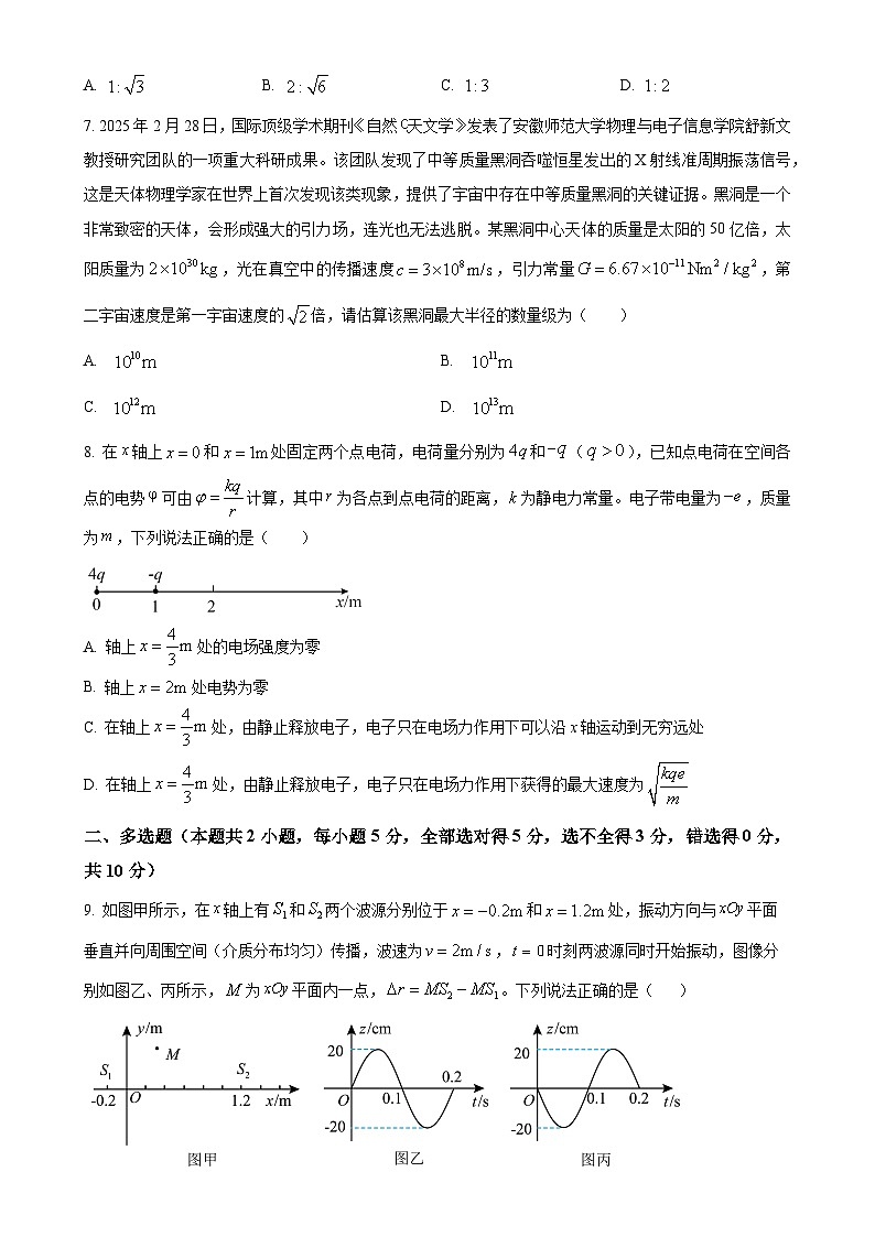 2025届安徽省芜湖市第一中学高三下学期3月教学质量诊断测试物理试卷（原卷版）-A4第3页