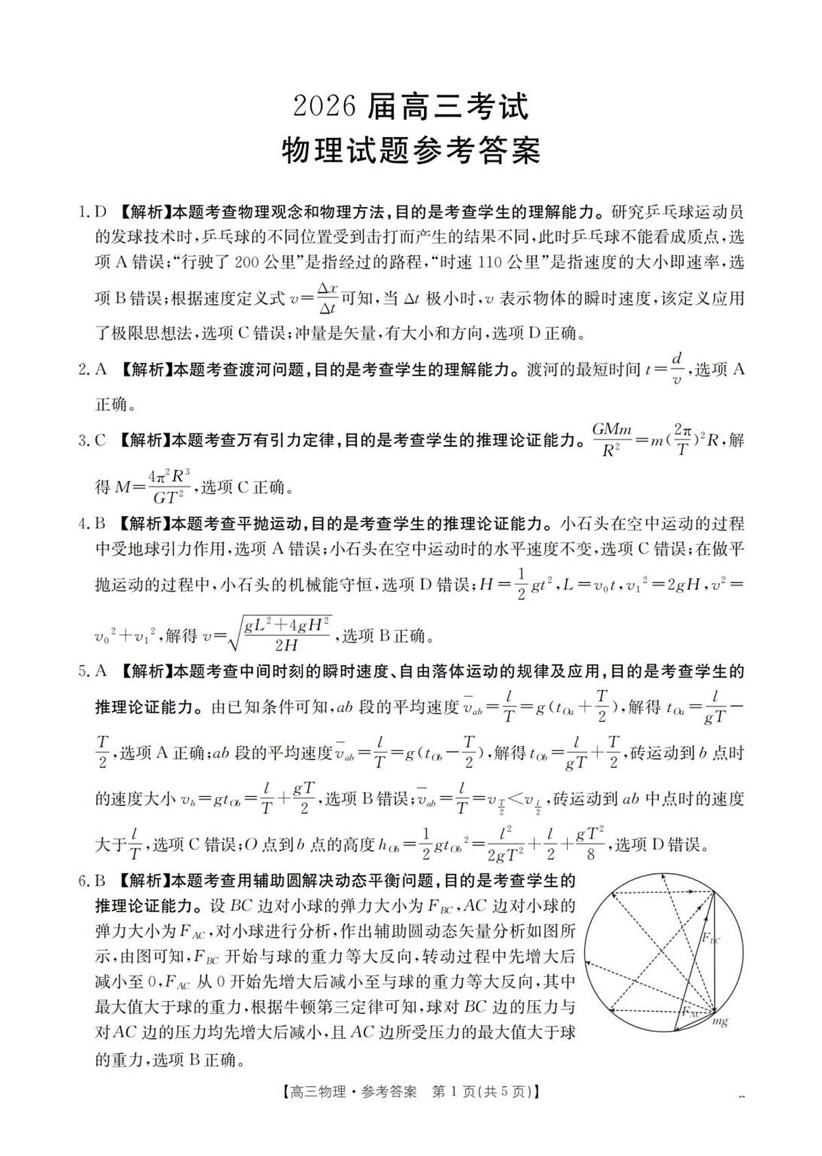 物理答案_扫描版第1页