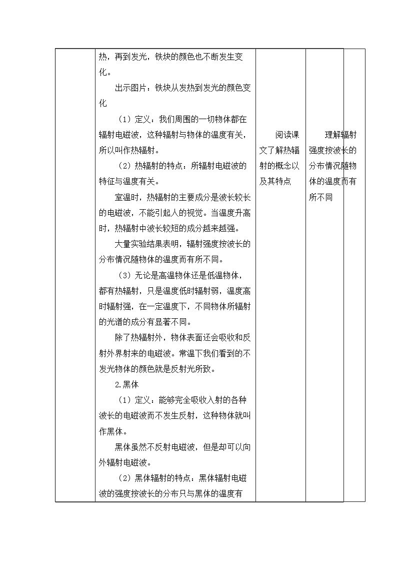 人教版高中物理必修第三册13.5.能量量子化 表格式教案第3页