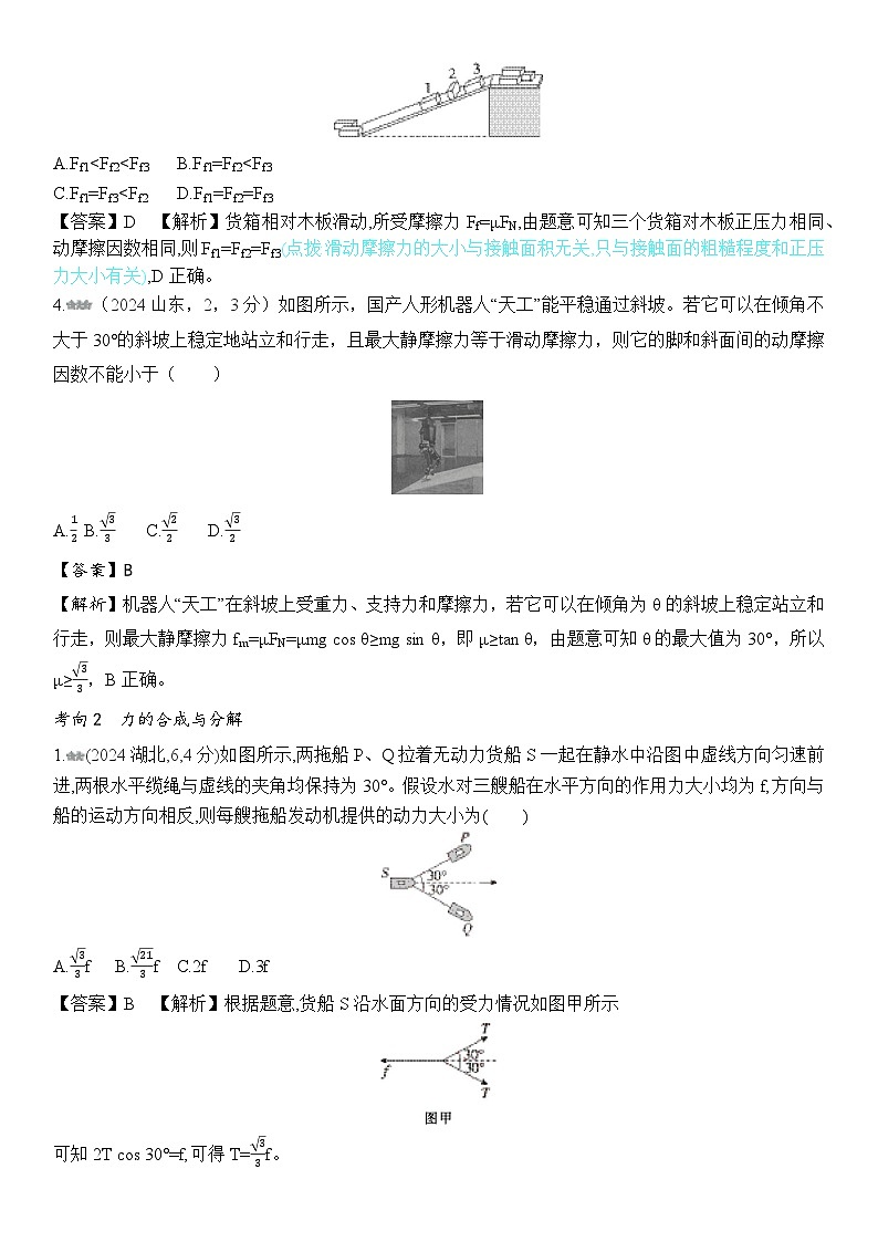 广东物理高考真题专题二 相互作用高考二轮专题第2页