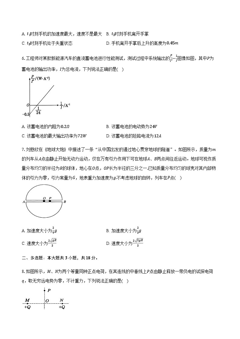 大连滨城高中联盟2025-2026学年度上学期高三期中Ⅱ考试物理（含答案）第3页