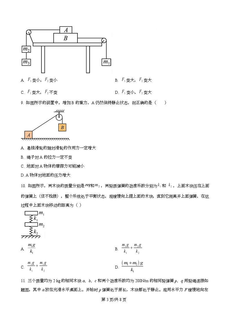 河北省辛集中学2025-2026学年高一上学期期中考试物理试题（原卷版）第3页