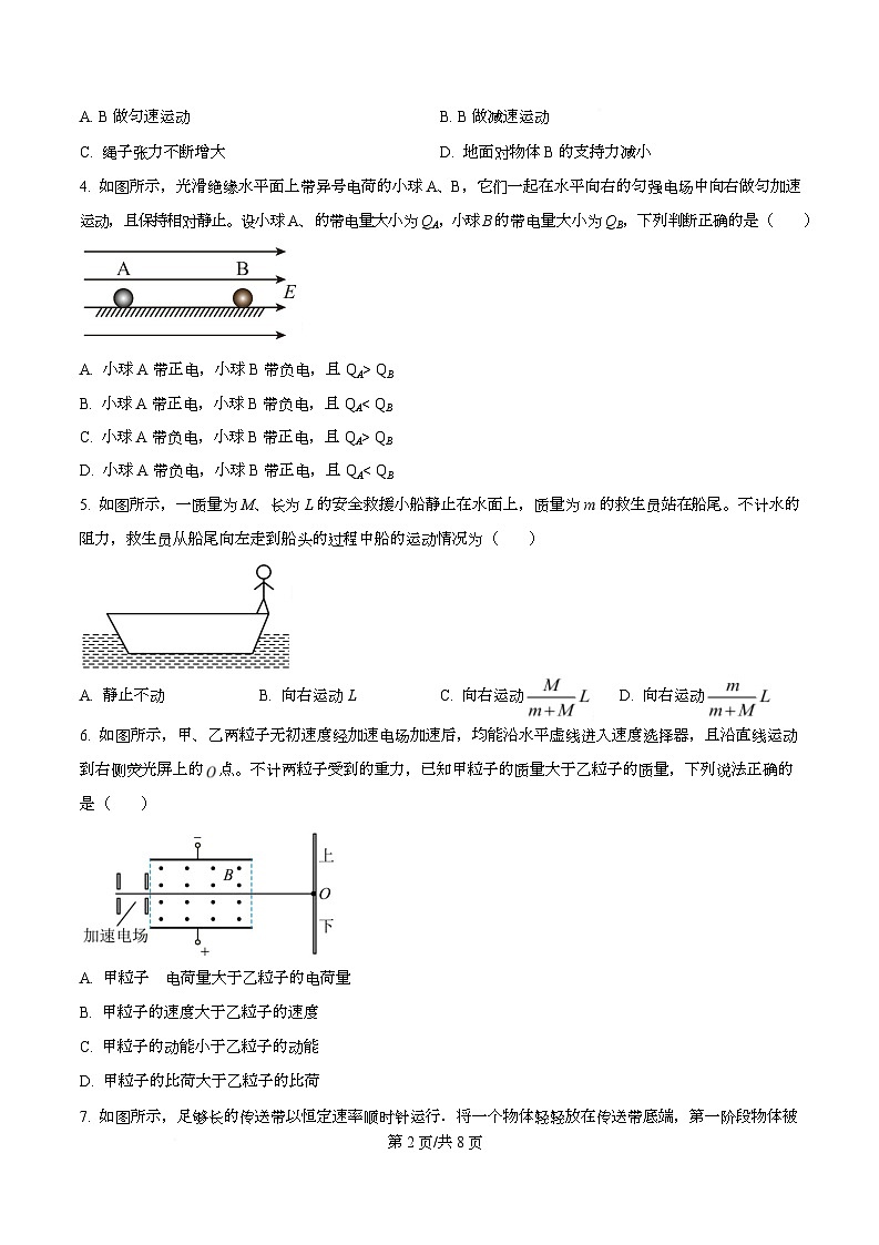四川省绵阳市东辰学校2026届高三上学期期中考试物理试题（原卷版）第2页