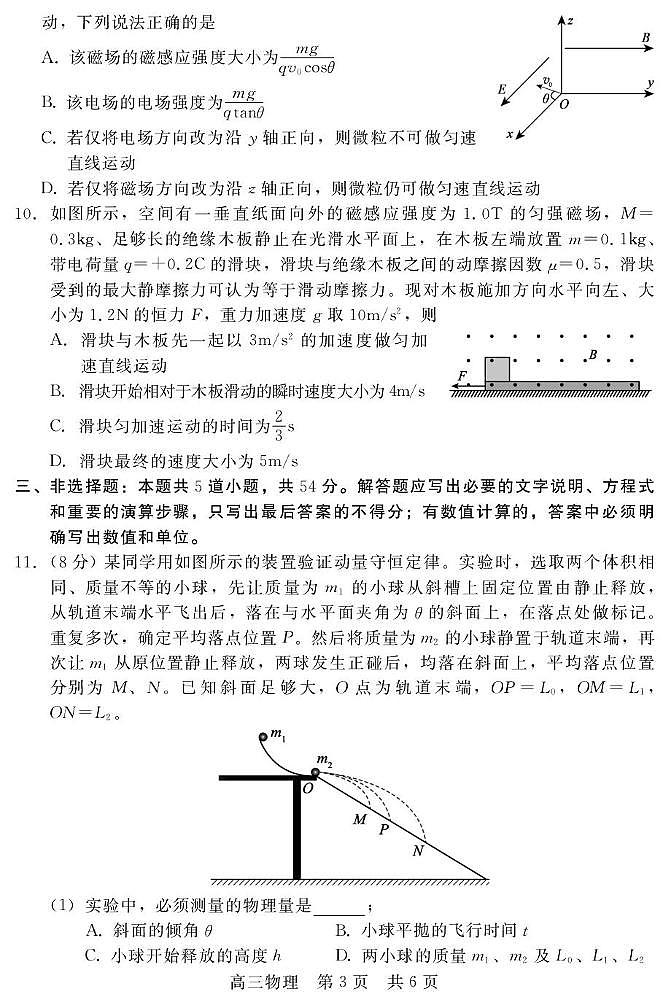 河北衡水NT20名校联合体2026届高三上学期质检三物理试题第3页