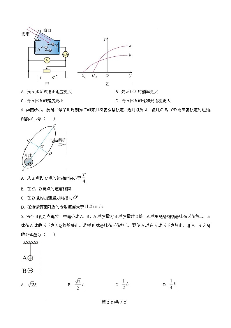2025届四川省双流中学高三下学期高考模拟考试物理试题（二）（原卷版）第2页