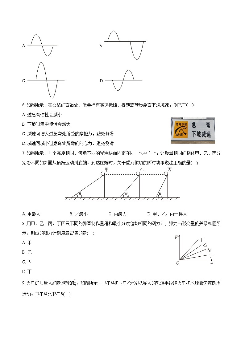 2025-2026学年江苏省盐城市高三（上）期中物理试卷（含答案）第2页