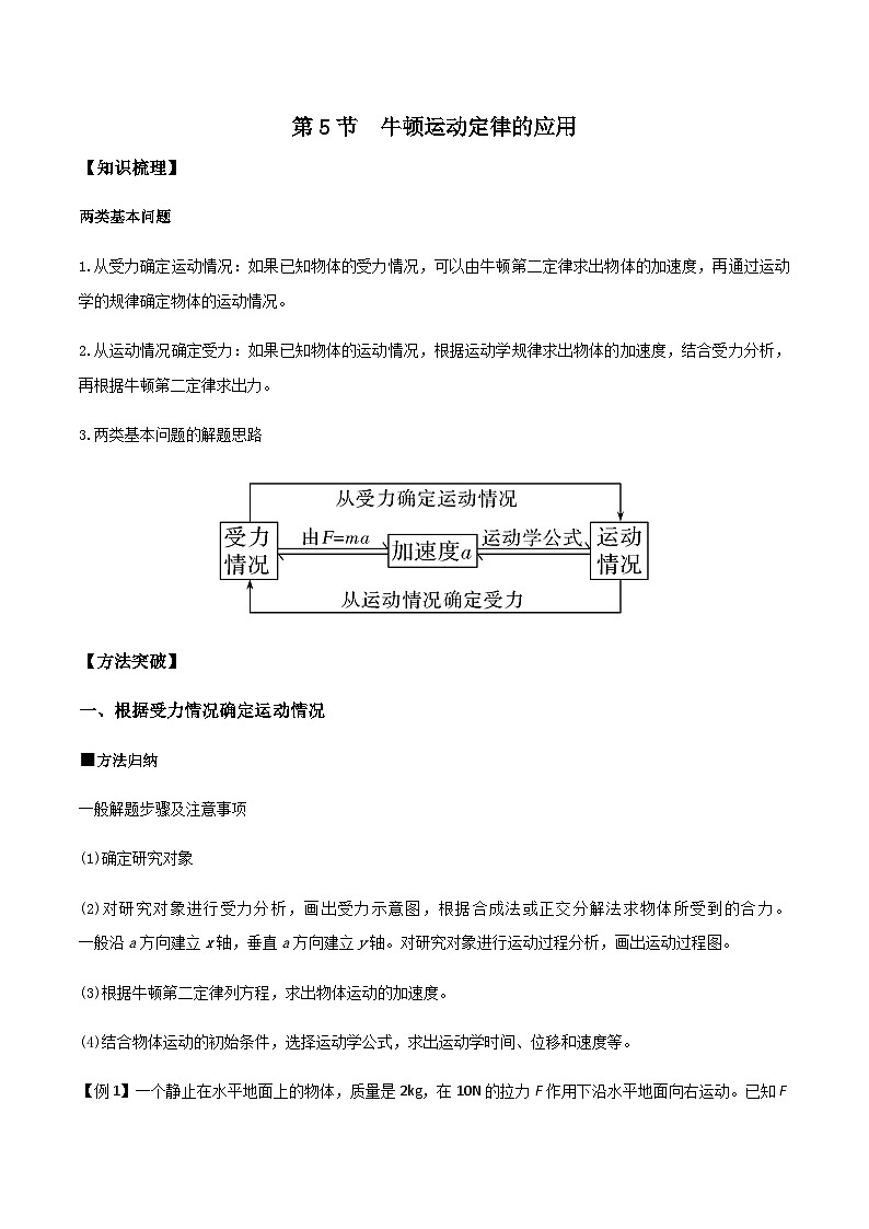 （人教版）必修第一册高一物理同步导学案4.5 牛顿运动定律的应用（解析版）第1页