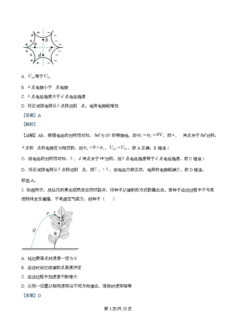浙江省杭州市联谊学校2024-2025学年高二下学期5月月考物理试题  Word版含解析第3页